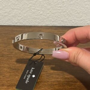 Kate Spade Shiny Silver Tone Bangle